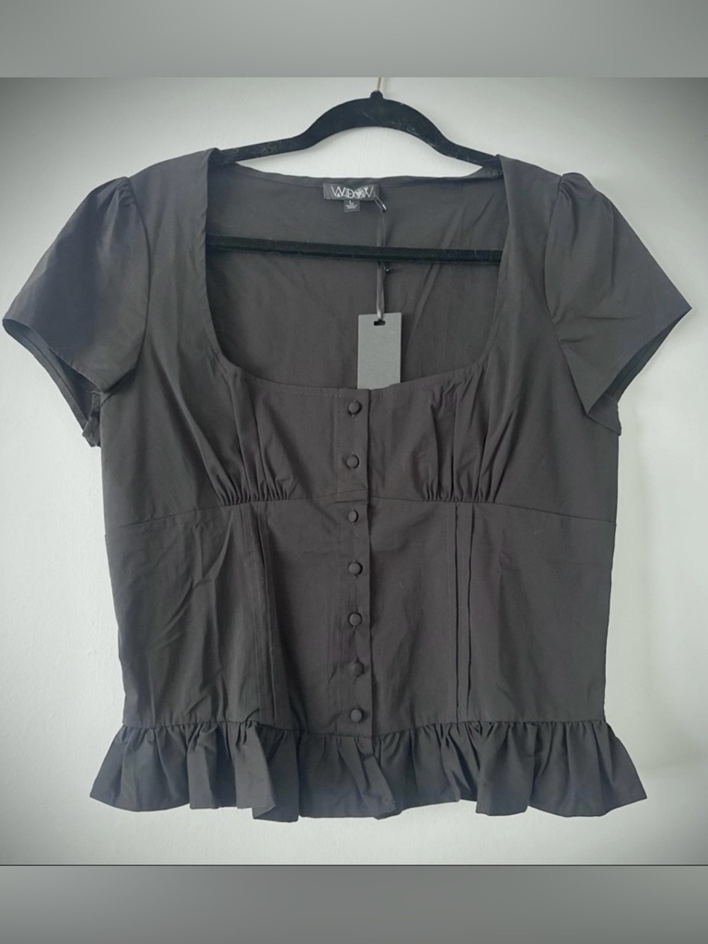 Dolls Kill Widow Midnight Kisses Blouse